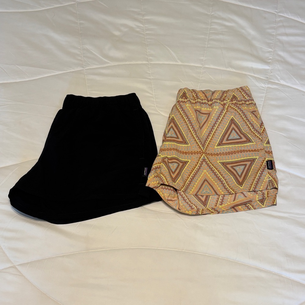 Women’s Patagonia Black and Patterned Shorts Set